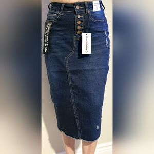 Bamboo Women's Long Denim Skirt Size M, L, XL